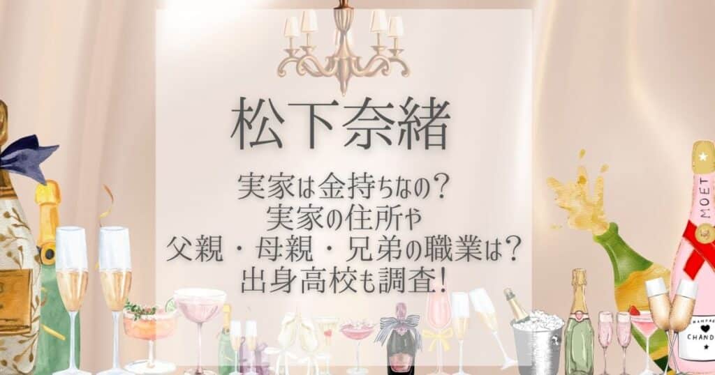 松下奈緒 実家 金持ち